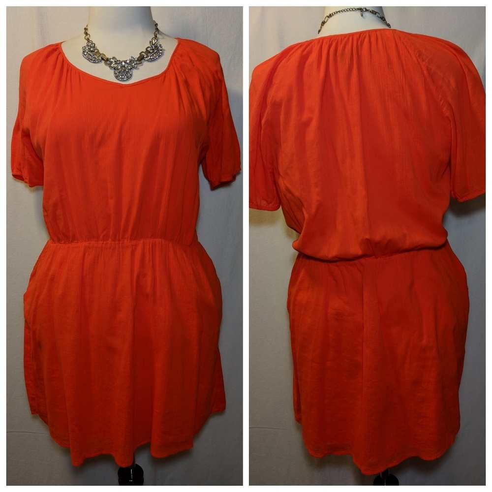 Gap Orange Dress with Pockets